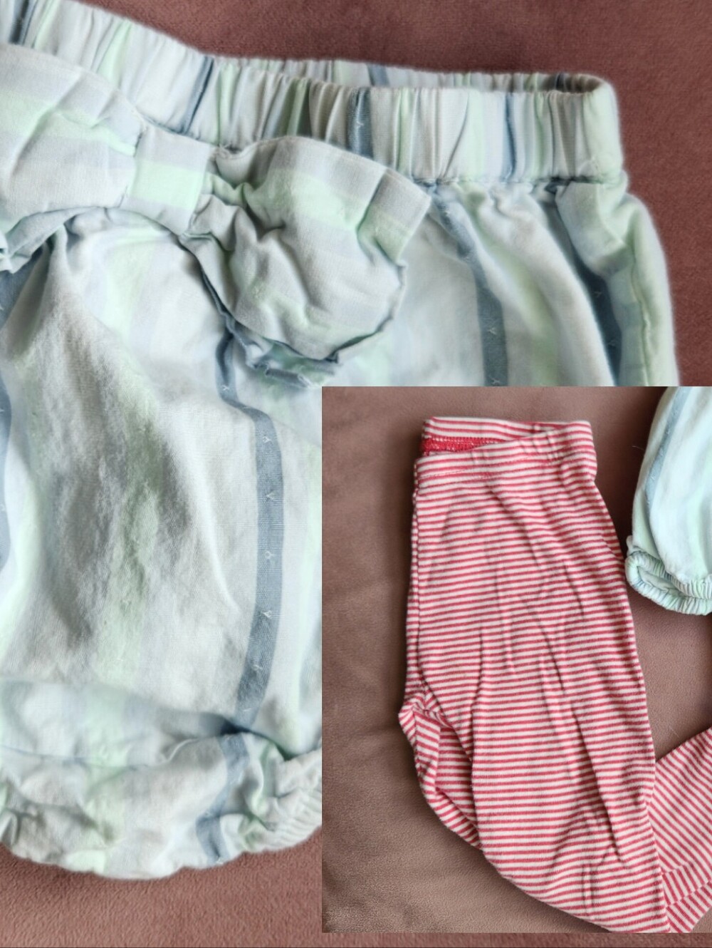 Fancy Diaper Cover Bottoms With Bow, Carter's Striped Red Leggings